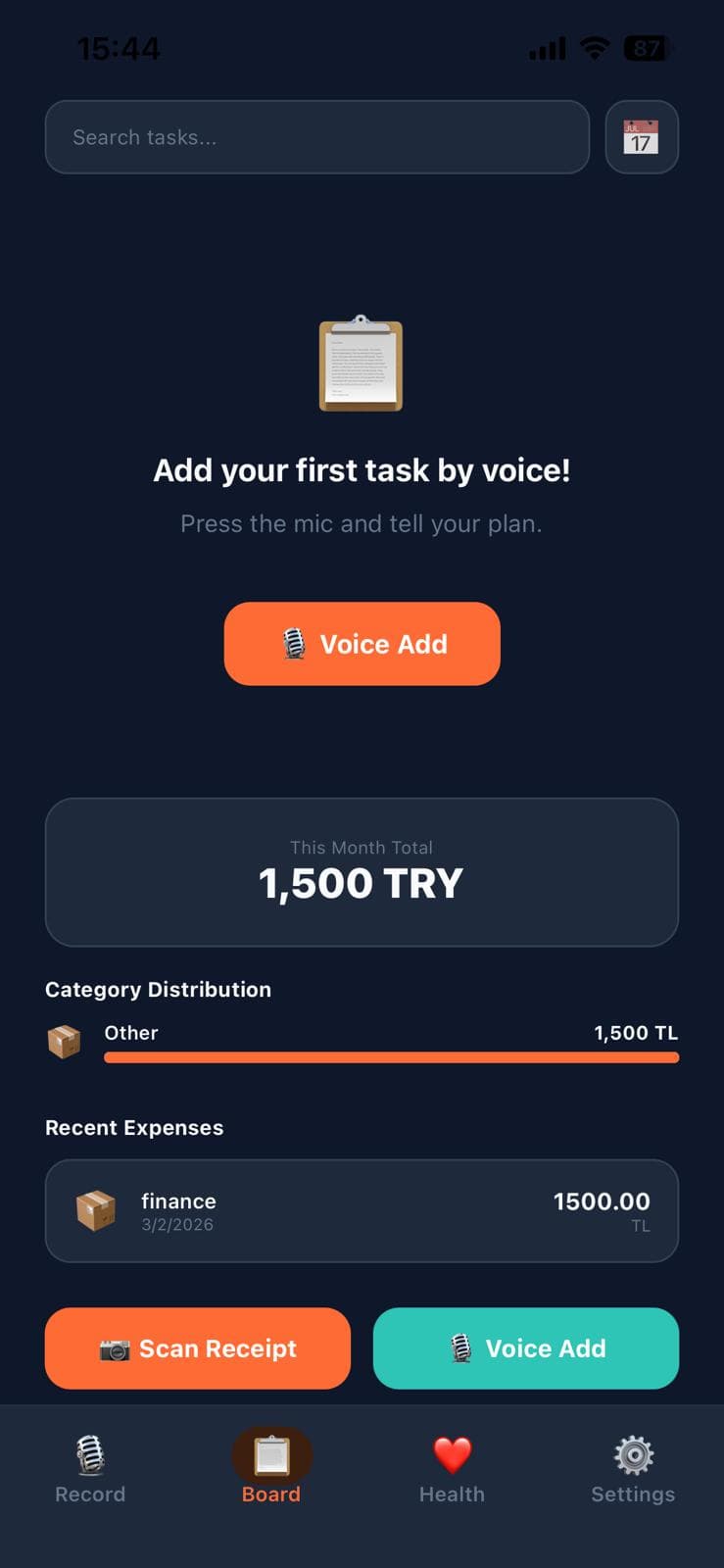 Harcama & Fiş Takibi