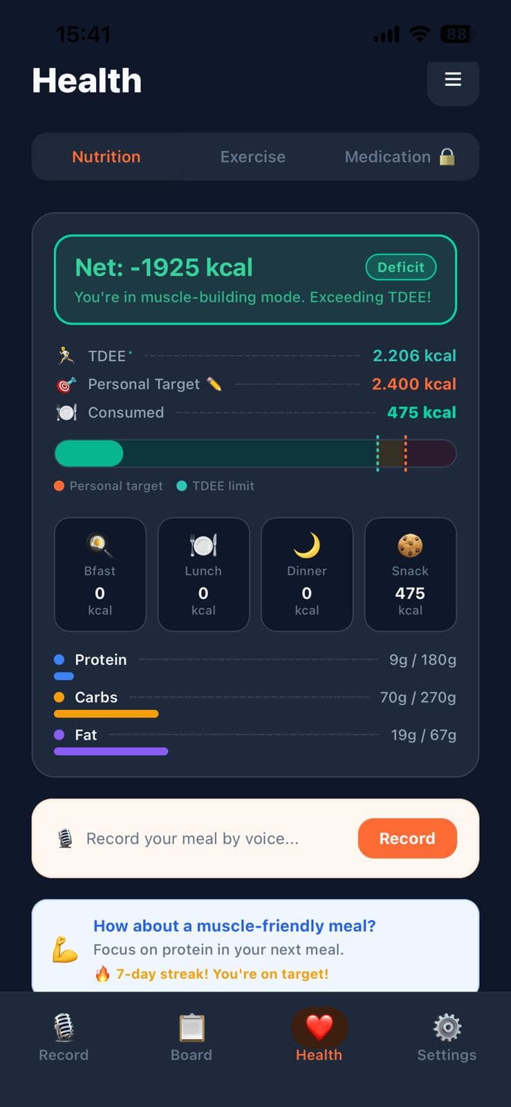 AI Beslenme & Fitness Takibi
